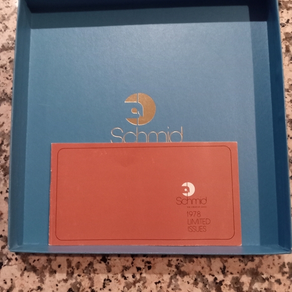 Vintage 1978 Heavenly Trio Angels Porcelain Ltd Ed Christmas Plate Schmid w Box - Picture 7 of 9